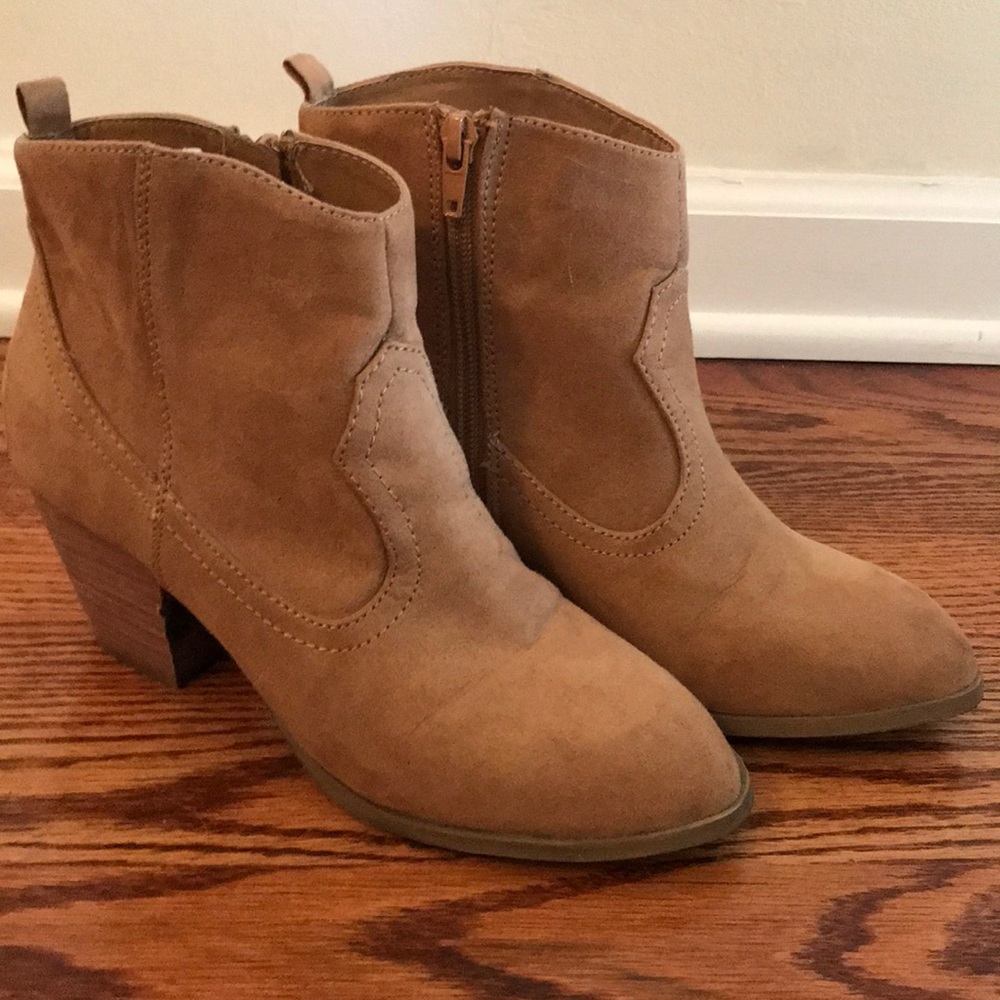 Tan booties